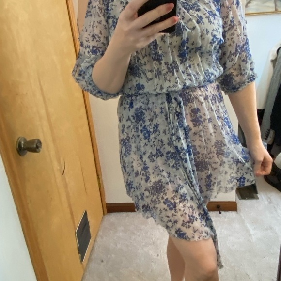 Alice McCall Pirouette Silk Floral Dress Cornflower Blue - Picture 11 of 15